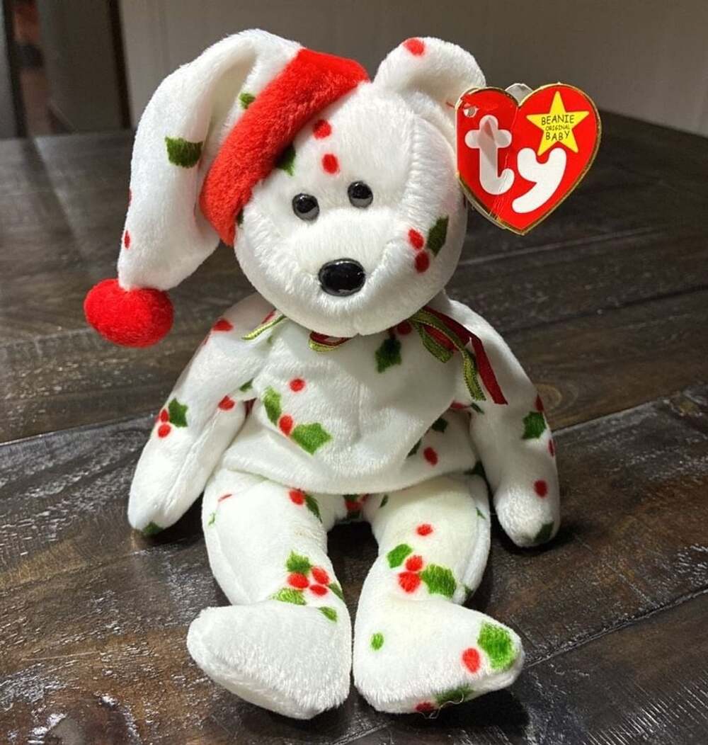 Ty Beanie Baby 1998 Holiday Teddy Christmas Bear Plush Toy